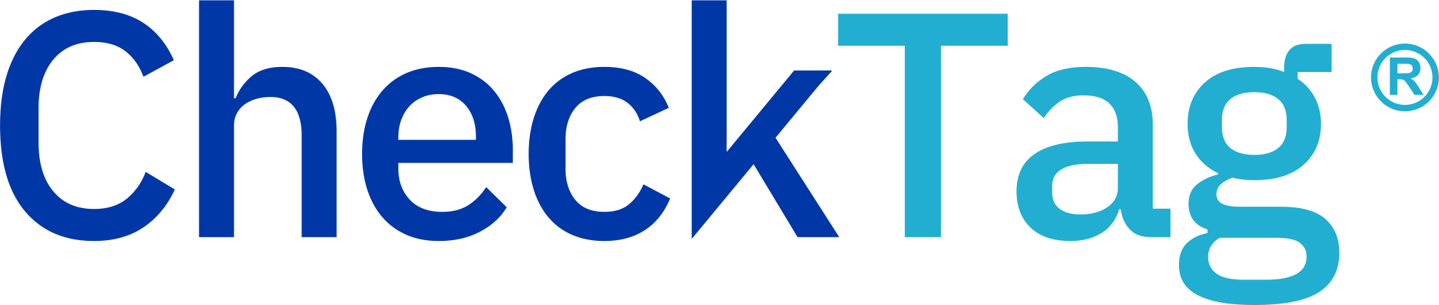 CheckTag wordmark, colour on light